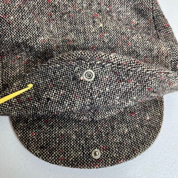 Vintage Tweed Newsboy Cap Cabbie Peaky Blinders Brown Union Made USA Men Large - Picture 8 of 9